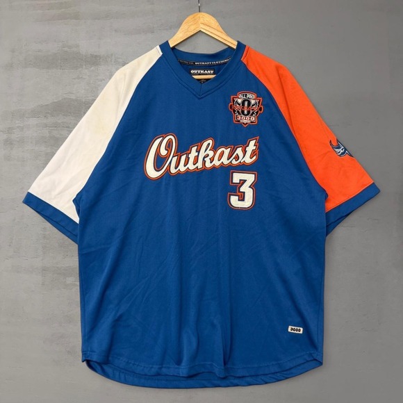Outkast Clothing Co. Jersey Blue Orange White Andre 3000 Baseball Wu Wear XL